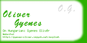 oliver gyenes business card