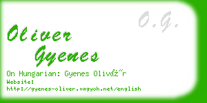 oliver gyenes business card